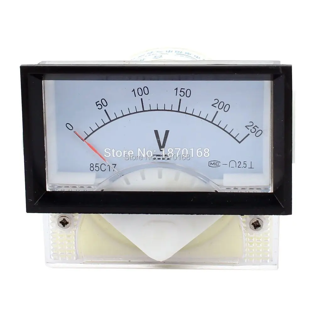 85C17 DC 0-250V Class 2.5 Analog Panel Voltmeter Gauge Voltage Meter