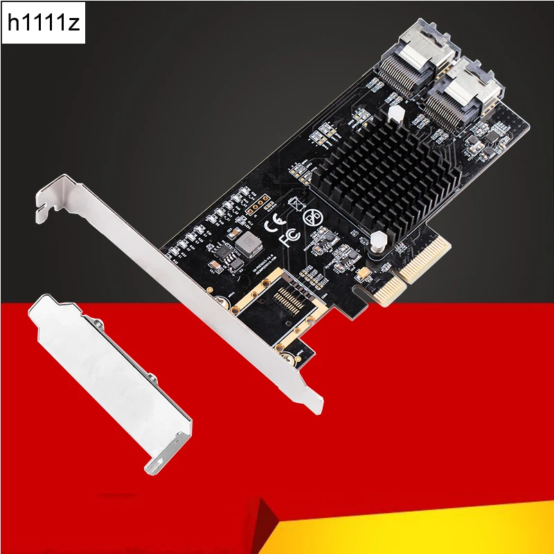 

H1111Z Add On Cards PCI-E/PCIE SATA Card PCI Express SATA Controller PCIE to SATA 3.0 Card 8-Port SATA3 Expansion Adapter +Cable