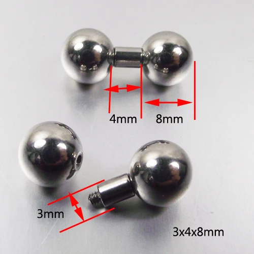 1 Piece Big Ball 4mm Bar Straight Barbell Rings Vaginal rings Series ring Tragus Ear Piercing Nipple PA Ring Body Jewelry