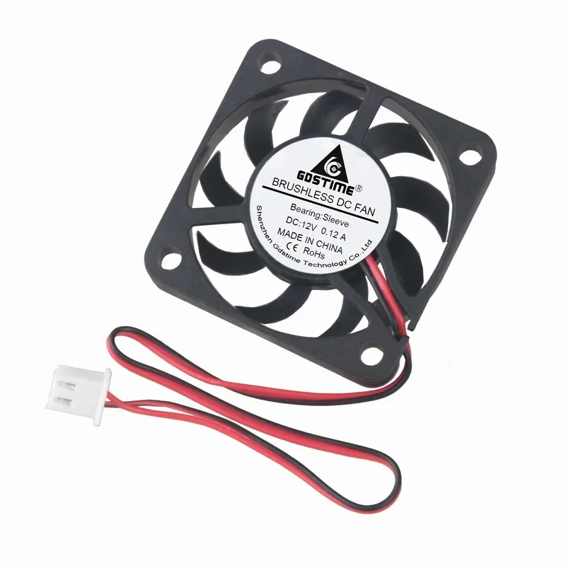 Gdstime 5 pcs 4007 12V 2Pin 2.5 40x40x7mm Micro Axial Flow DC Brushless Cooling Fan 40mm x 7mm PC VAG Heatsink Cooler 4cm