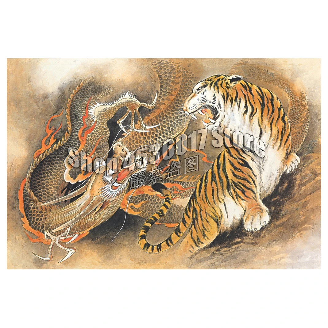 

Heaven's Roar DIY Full Diamond Embroidery 5D Diamond Painting Mosaic Cross Stitch Dragon tiger Art Needlework Crafts Home Decor