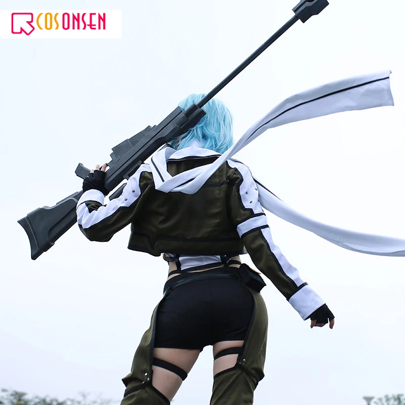 Sword Art Online 2 Asada Shino Costume Cosplay Sinon Military Women Costume di Halloween cosplayonix