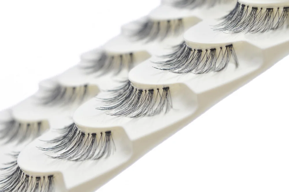 10 pz nero ciglia finte estensioni lashes crisscross naturale spessa eye ciglia finte trucco beauty tools