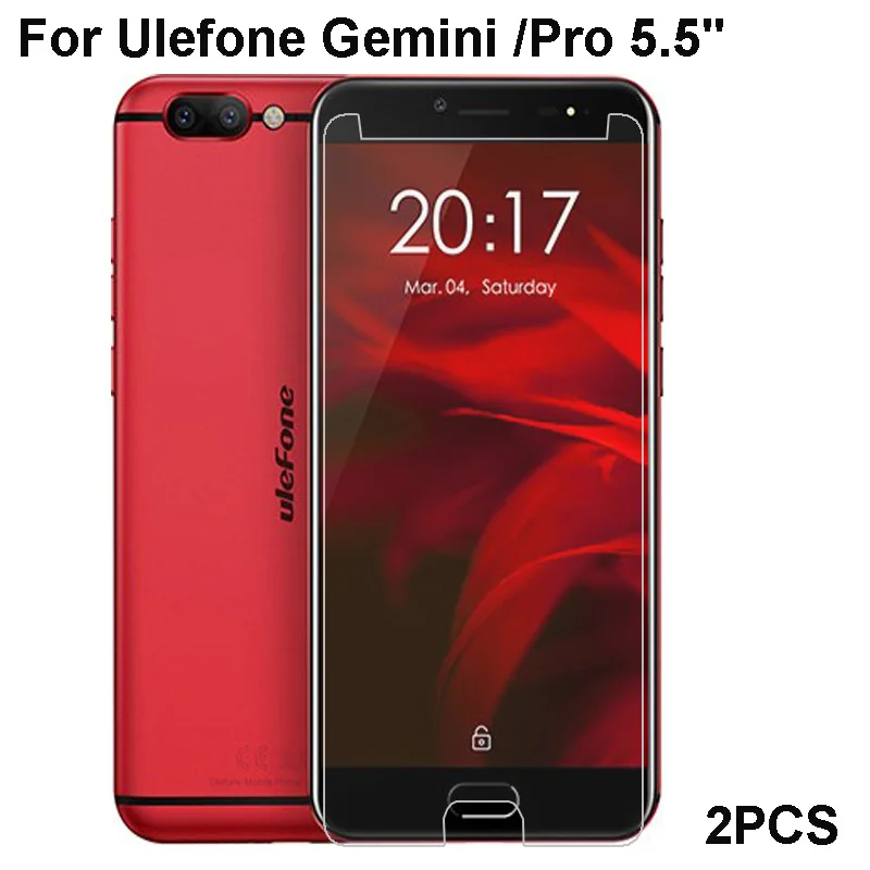 Закаленное стекло для смартфона Ulefone Gemini, защитная пленка для мобильного телефона Ulefone Gemini Pro, 2 шт.