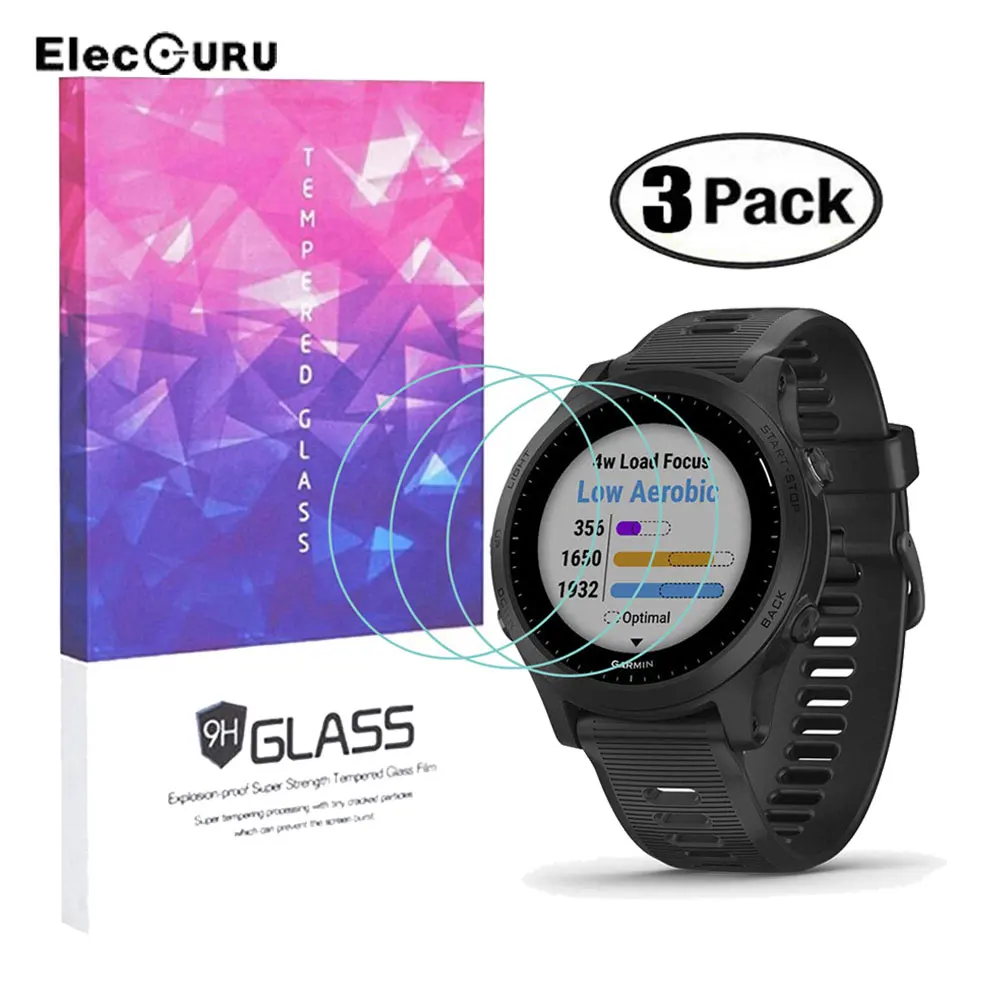 

Tempered Glass Screen Protector for Garmin Forerunner 945 Smartwatch HD Display Screen Anti Scratch Bubble-free Protective Film