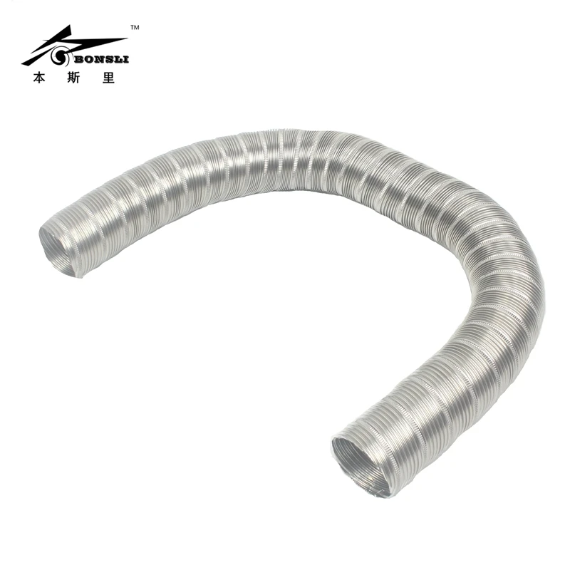 Tubo de fuelle de acero inoxidable 304, diámetro de 90mm-150mm, resistente a altas temperaturas, doblado aleatorio, 50cm de largo, resistente a la corrosión, 6''