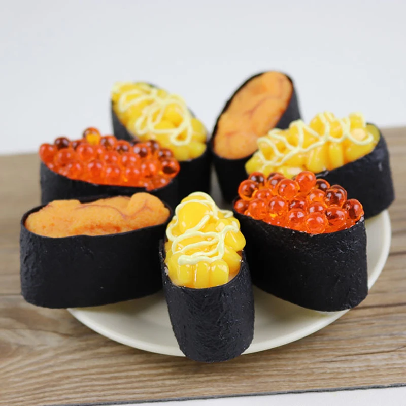 Artificial Decorative Foods PVC Simulation Japanese Sushi Model Fake Cooking Catering Display Props