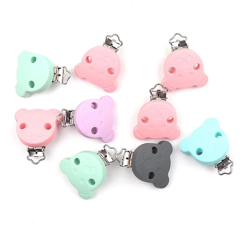 TYRY.HU 1x Pacifier Holder Clip Cute CartoonShape Nipple Clasps For Diy Baby Pacifier Leash Nipple Clasp Nursing Accessories