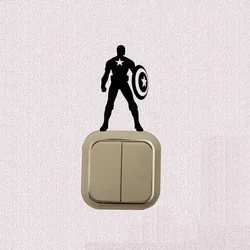 Super Hero Decor Vinyl Wall Decal Light Switch Sticker Bedroom 5WS1168