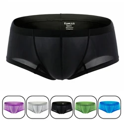 Cueca boxer masculina sexy, roupa íntima para homens, lingerie macia e fina, cueca boxer pequena da moda, cueca boxer masculina