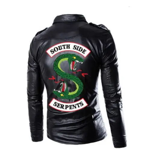 Jacket PU Leather Men Vintage Retro Moto Faux Punk Leather Jackets Motorcycle Clothing Coats Slim Fit Size