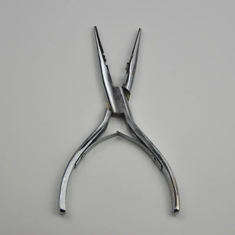 Stainless Steel Flat Tip Pliers Hair Extension Pliers Professional Linkies Microring Opener Tool for Hair Extension Removal