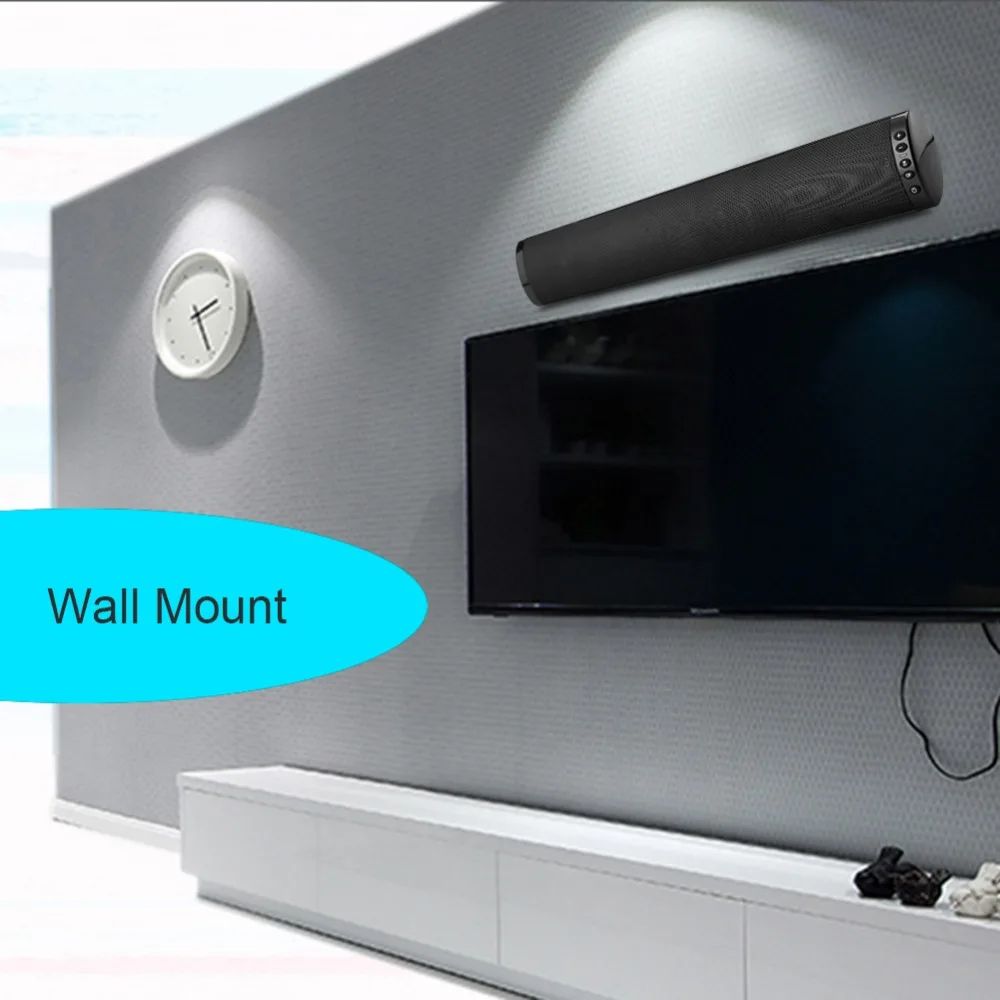 20W Column Wireless Bluetooth-compatible Speaker TV Soundbar Sound Bar Home Theater Music Stereo Support USB Fiber RCA For TV PC