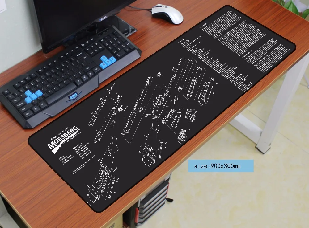 Mossberg mouse pad 900x300x3mm pad para mouse notbook computador mousepad mosin gaming padmouse gamer teclado popular tapetes de mouse