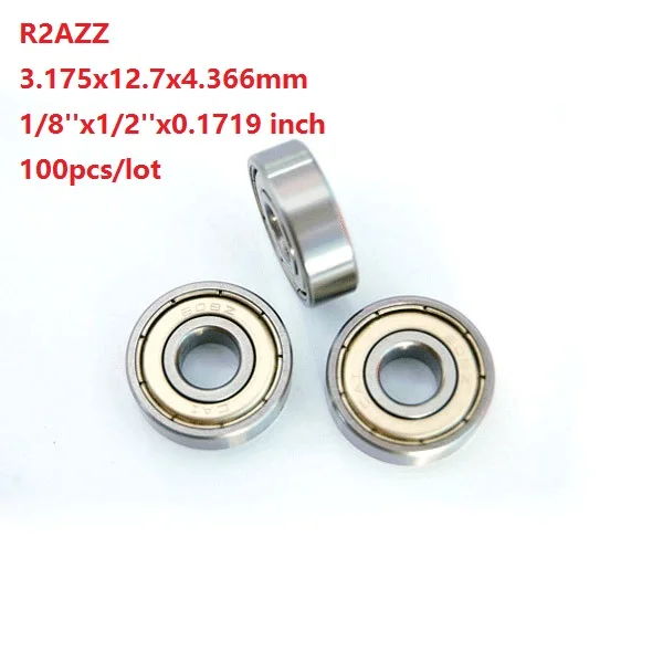 100pcs/lot R2AZZ R2A ZZ 2Z ball bearings 1/8