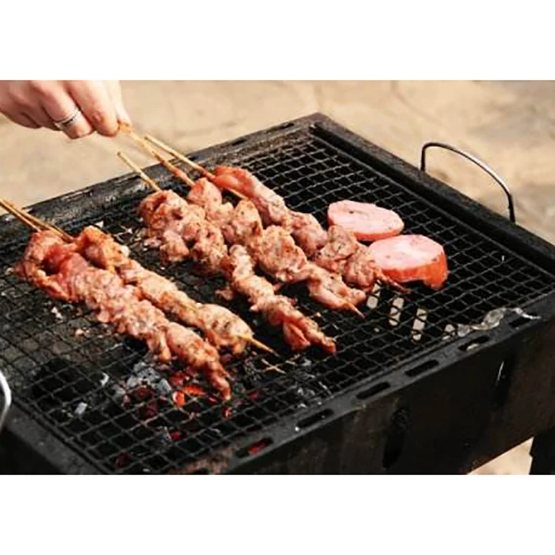 Grill Sticks Skewers BBQ Meat Sticks BBQ Tools Sticks Bamboo Disposable Barbecue Summer Outdoor Camping Tools 100/200/300/500pcs