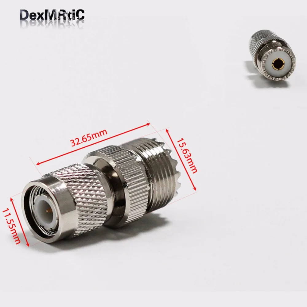 1pc  TNC  Male Plug  switch  UHF Female Jack  RF Coax Adapter convertor  Straight  Nickelplated  NEW wholesale