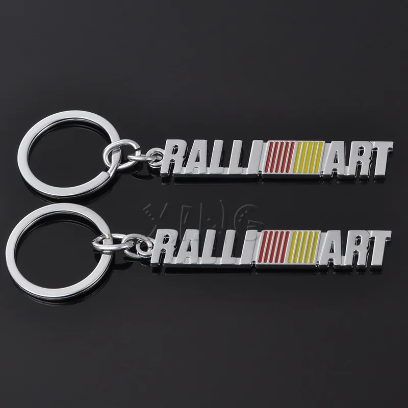 Car Keychain Keyring Key Chain Key Ring Holder Keyfob For Mitsubishi ralliart Lancer 9 10 Asx Outlander Pajero L200 Car Styling