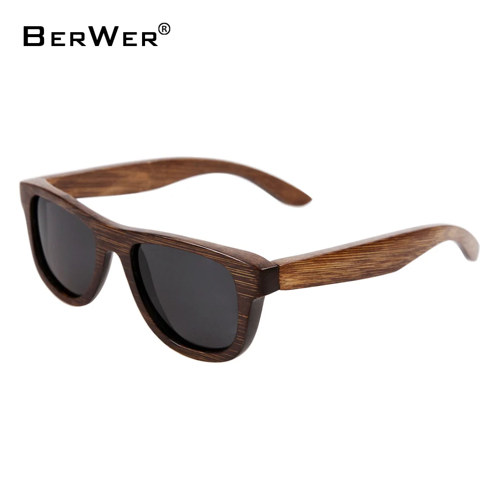 

BerWer 100% Handmade Natural Small Size Bamboo Sunglasses Polarized Eyeglasses Wooden Sunglasses