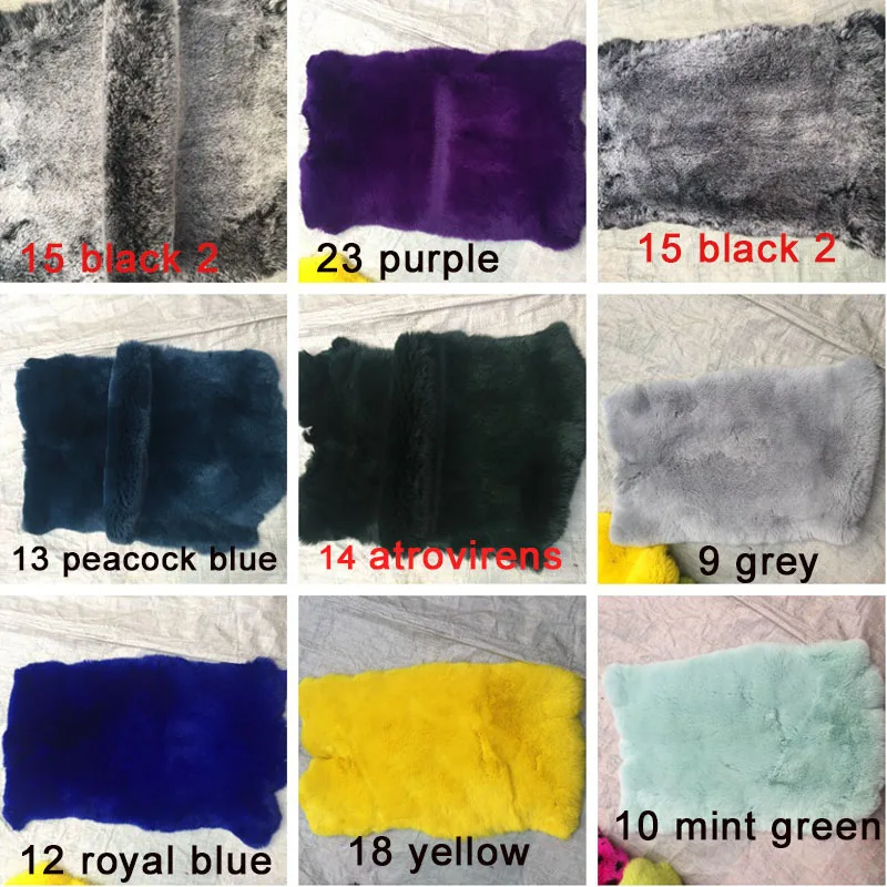 High Quality Classic Color Real Rex Rabbit Fur Pelt Real Genuine Rabbit Fur Diy Fluffy Leather Fur Wholesale Diy Home Decoration