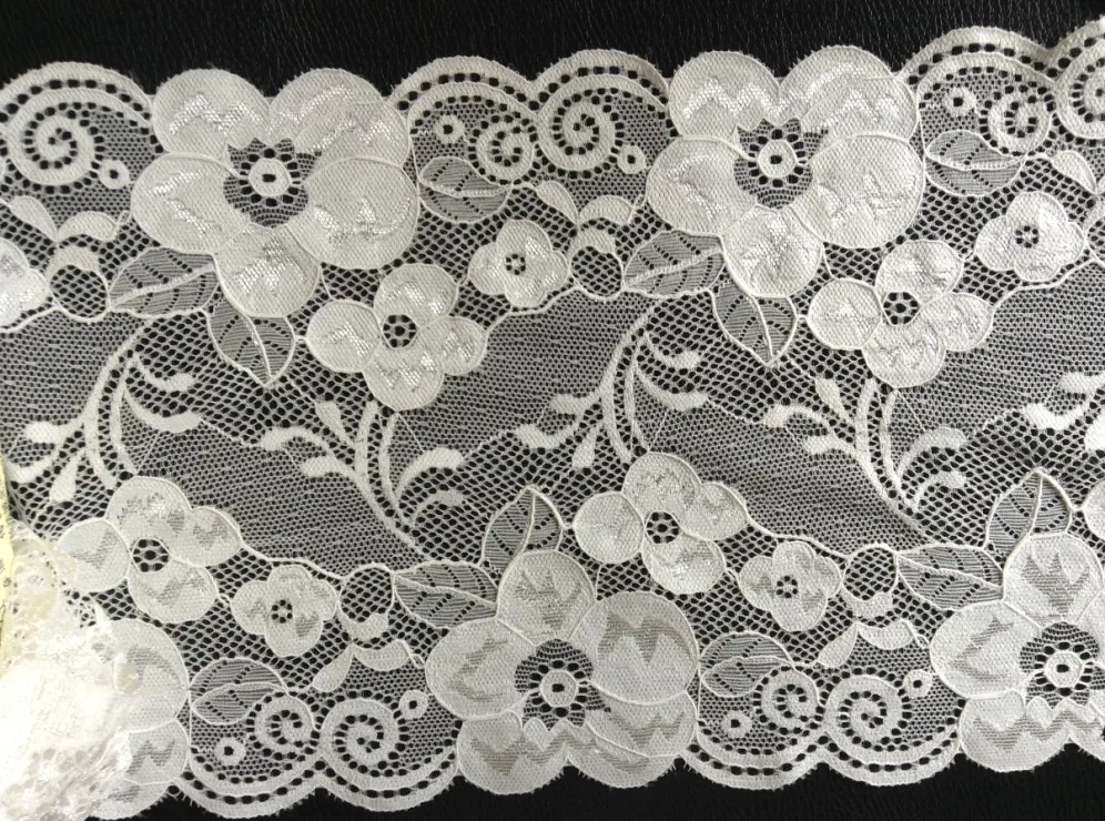 

18.5cm High Quality Fashion Elastic Lace Trim,Fashion Accessories,Soft and Tender,XERY14311P