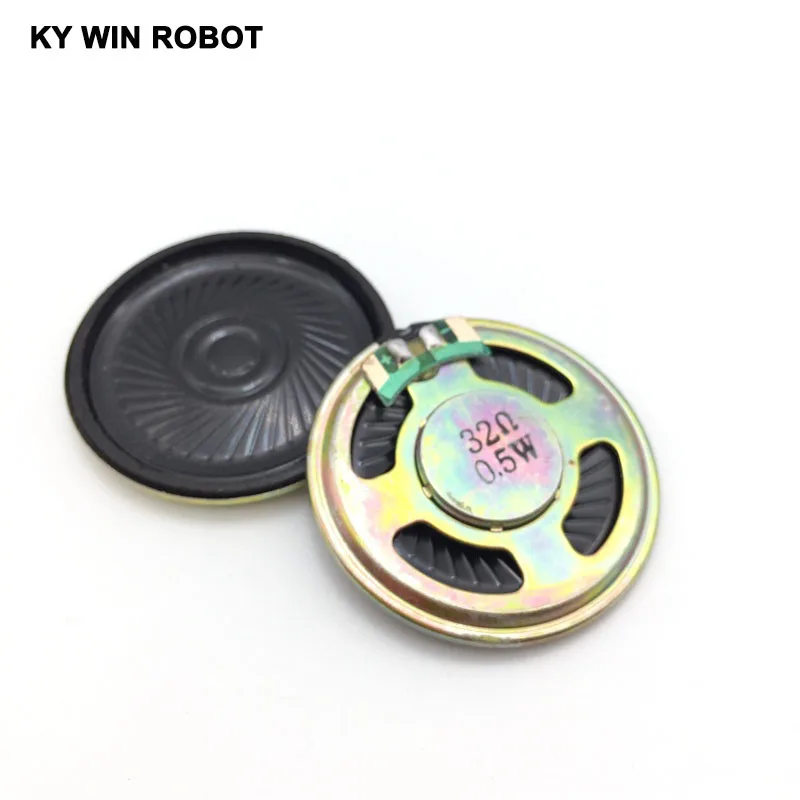 초박형 스피커, 32 ohms, 0.5 와트, 0.5 W, 32R, 직경 40mm, 4cm 두께 5mm, 로트당 5 개, 신제품