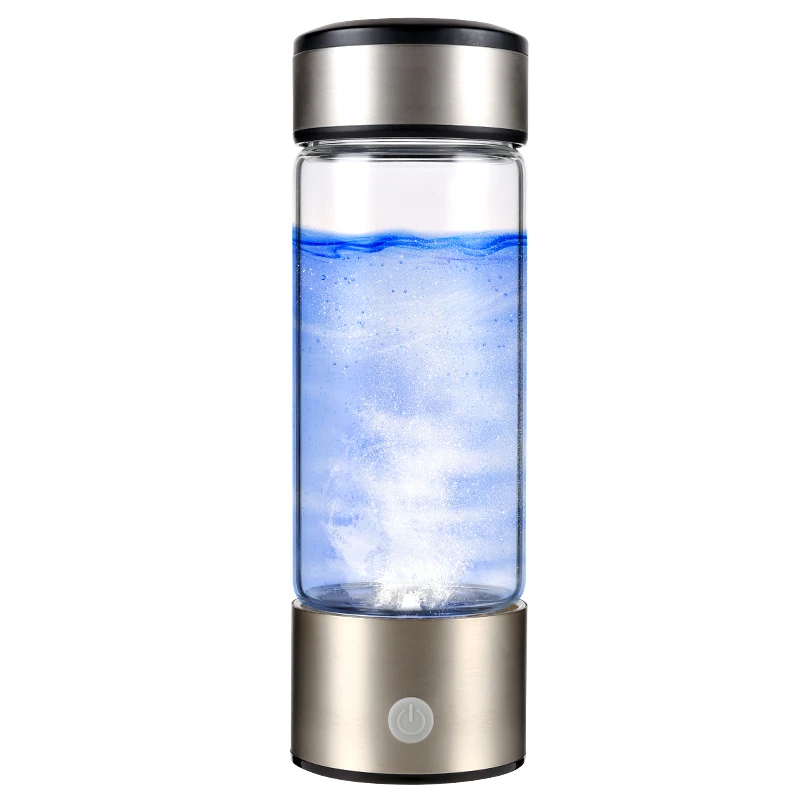 New 430ml Portable USB Hydrogen-Rich Water Ionizer Maker Cup Generator Bottle Silver