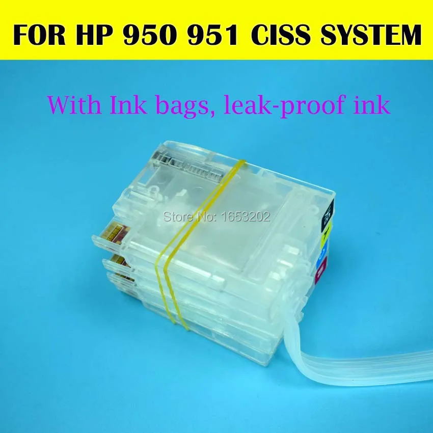 HP950 951 Ciss System For HP Officejet 8100 8600 8615 8620 8625 8630 8635 276dw 251dw Plotter With Auto Reset Chip