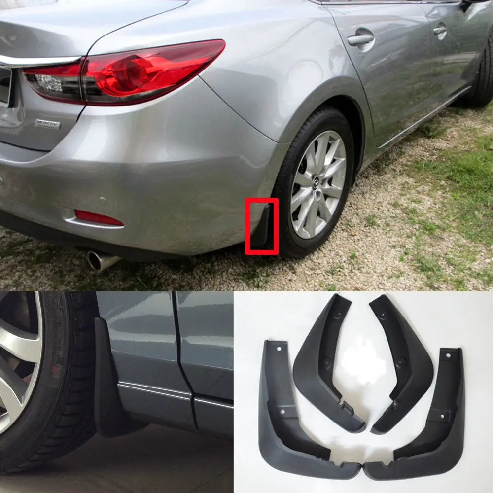 4Pcs Front +Rear Car Mud Flaps For Mazda 6 (GJ) Atenza 2013-2017 Mudflaps Splash Guards Mud Flap Mudguards Fender 2014 2015 2016