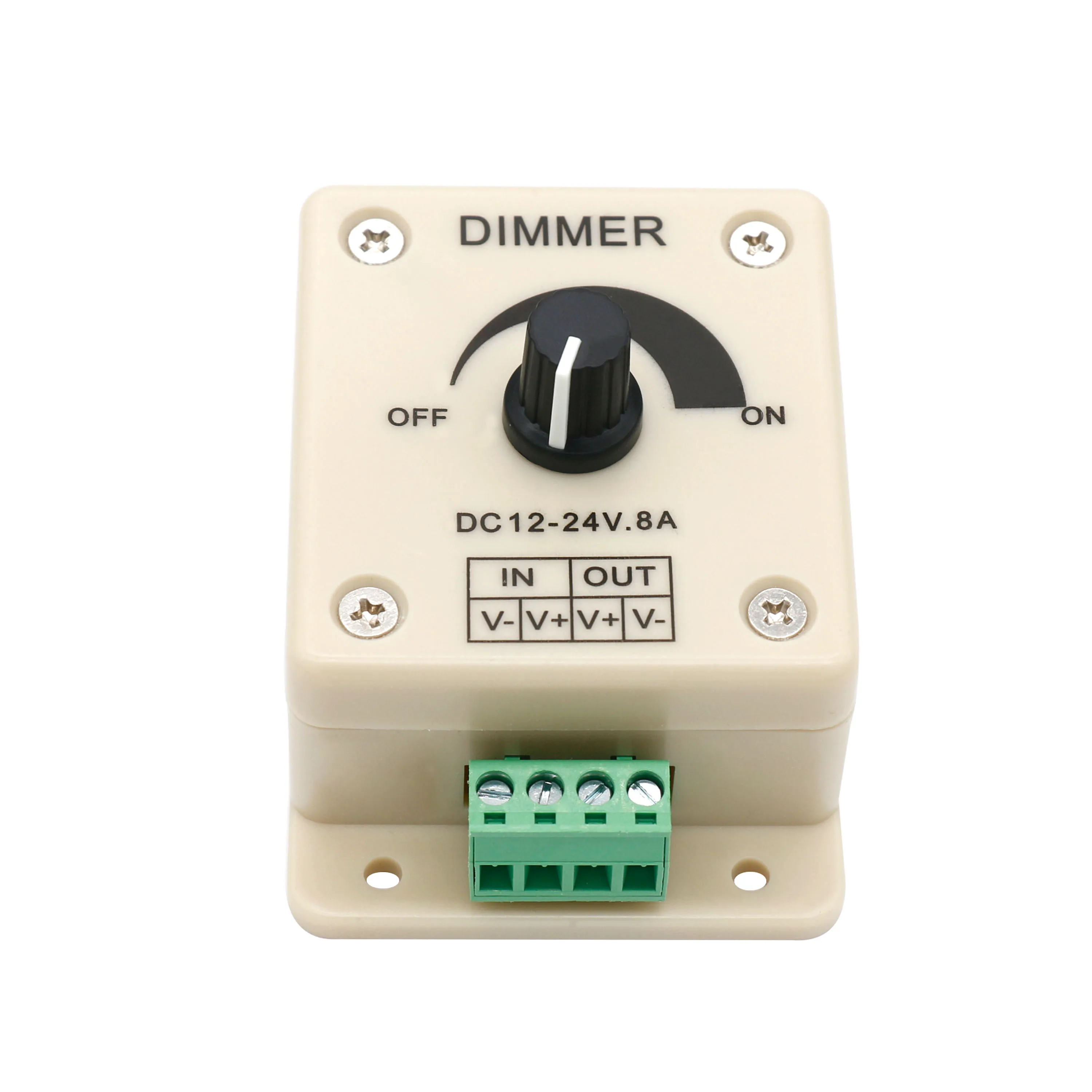 Imagem -03 - Led Dimmer Switch Driver Led 8a Regulador de Tensão Controlador Ajustável para Luz de Tira Led e Interruptor Escuro Dc12v Dc24v