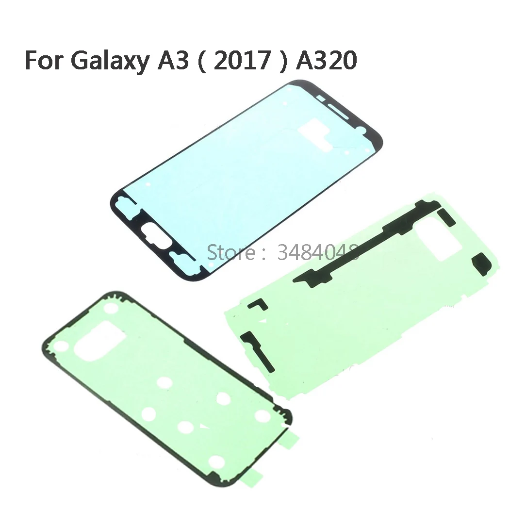 3 pcs/set OEM for Samsung Galaxy A3 (2017) A320 Battery Back Cover + Housing Sealed Waterproof + Front Frame Adhesive Sticker