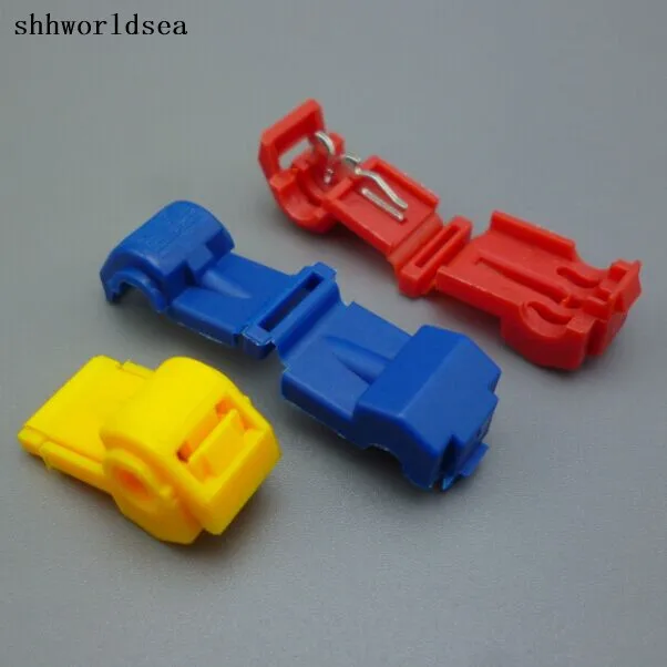 

shhworldsea 2000pcs Scotch Lock Quick Splice Wire Connectors 22-10AGW 0.5mm-6.0mm yellow blue red