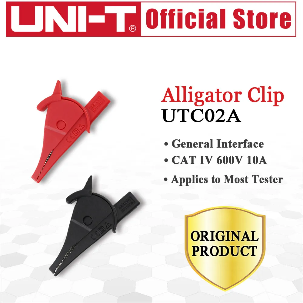 UNI-T UT-C02A Alligator clip banana interface straight plug applies to most test multimeters accessories