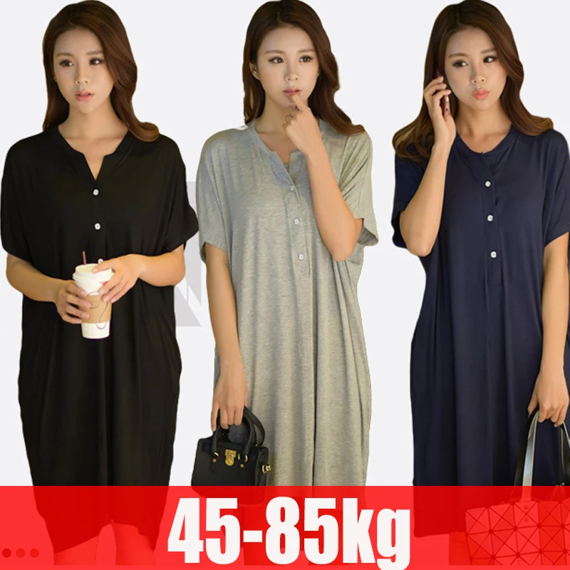 Women Nightgowns Summer Sleepwear Casual Night Dresses Plus size Short Sleeve dresses women Loose Nightdress Home Clothes