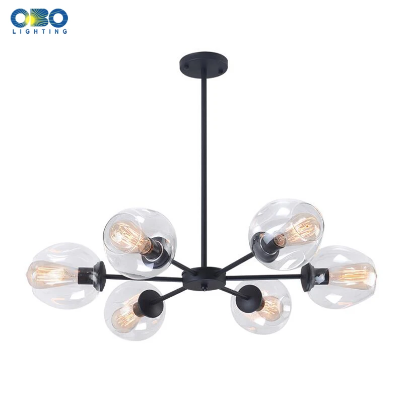 

Modern Glass Pendant Lamp Gold Glass Lampshade Living Room Office Tea House Lighting E27 LED Pendant Light