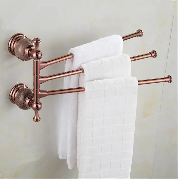 Tuqiu New brass and Jade Rose Gold Bathroom Accessories ,Paper Holder,Towel Bar,Soap basket,towel rack,hook bathroom Hardware
