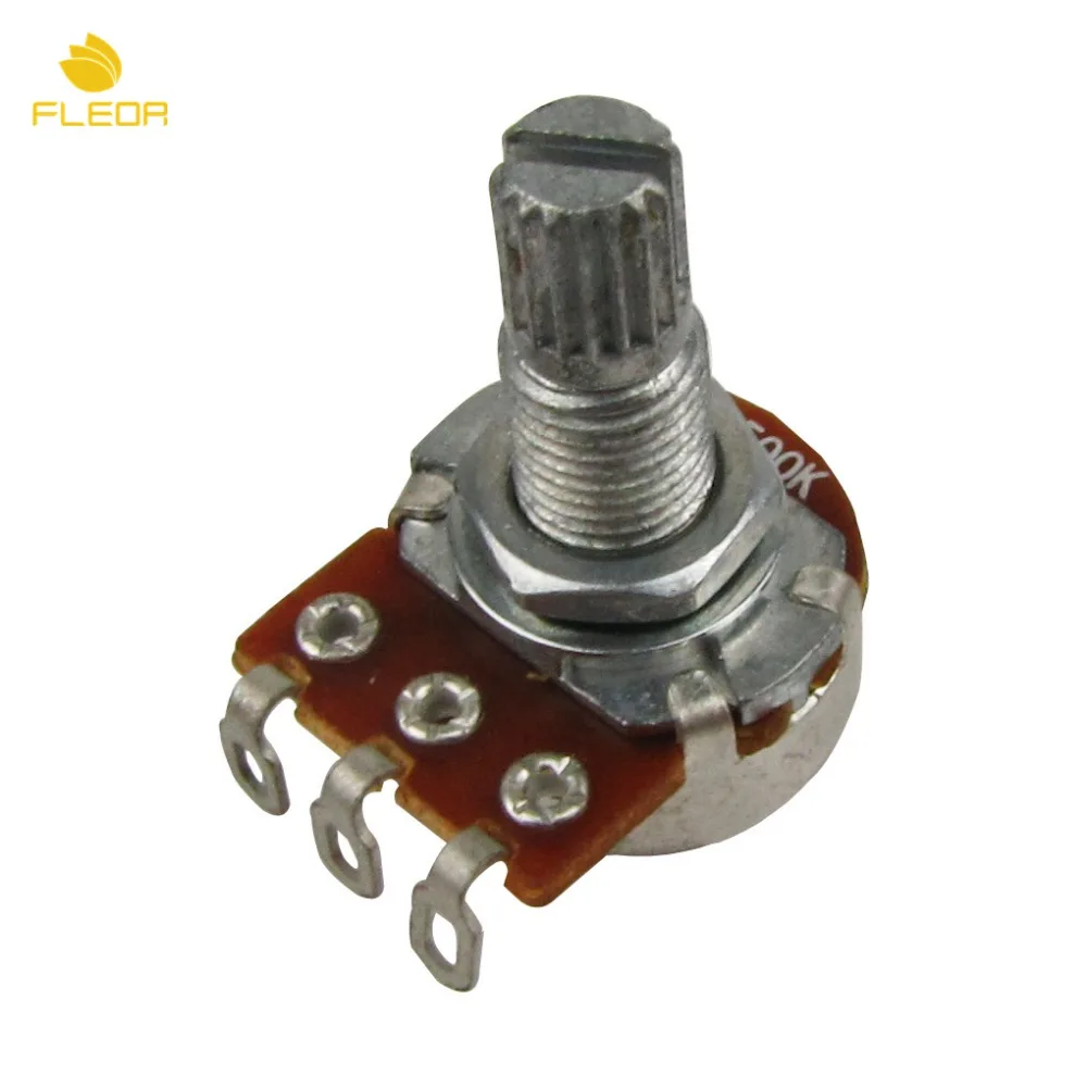 

FLEOR 12pcs Long Shaft B500K Potentiometers Mini Guitar Pots Linear Taper Guitar Parts