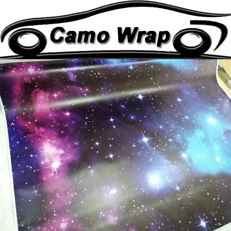 

ORINO Stickerbomb Galaxy Glossy Wrap Film Sky Starry Galaxy Vinyl Wrap For Motorbike Car Vehicle Wrapping Sticker Air Free