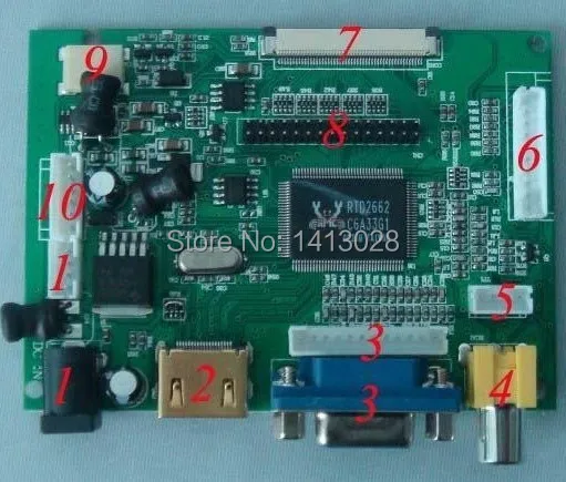 HDMI + 2AV + VGA LCD سائق تحكم مجلس عدة للوحة 15.6 بوصة 1366*768 وحدة تحكم بشاشة إل سي دي مجلس لتقوم بها بنفسك أطقم