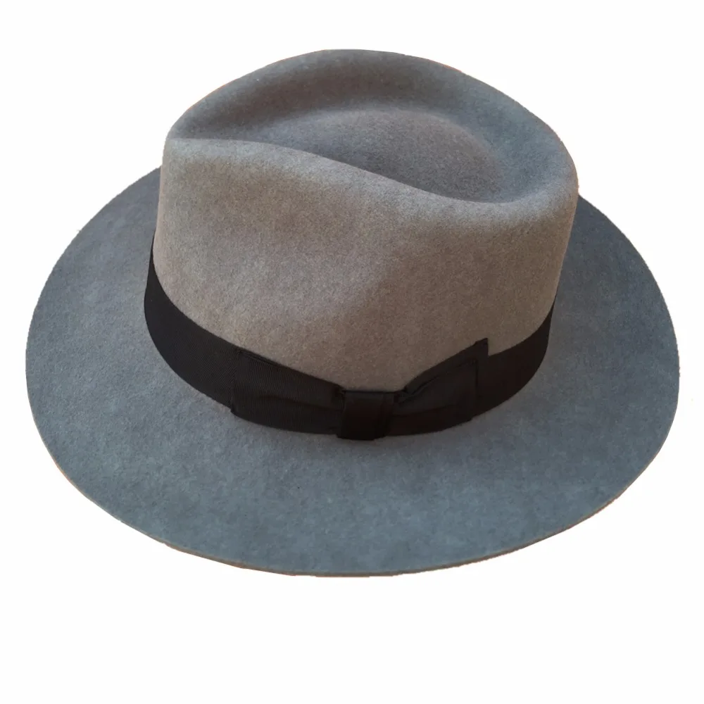 Grey Gray Fedora Gentleman Godfather Gangster Mobster Hat For Men