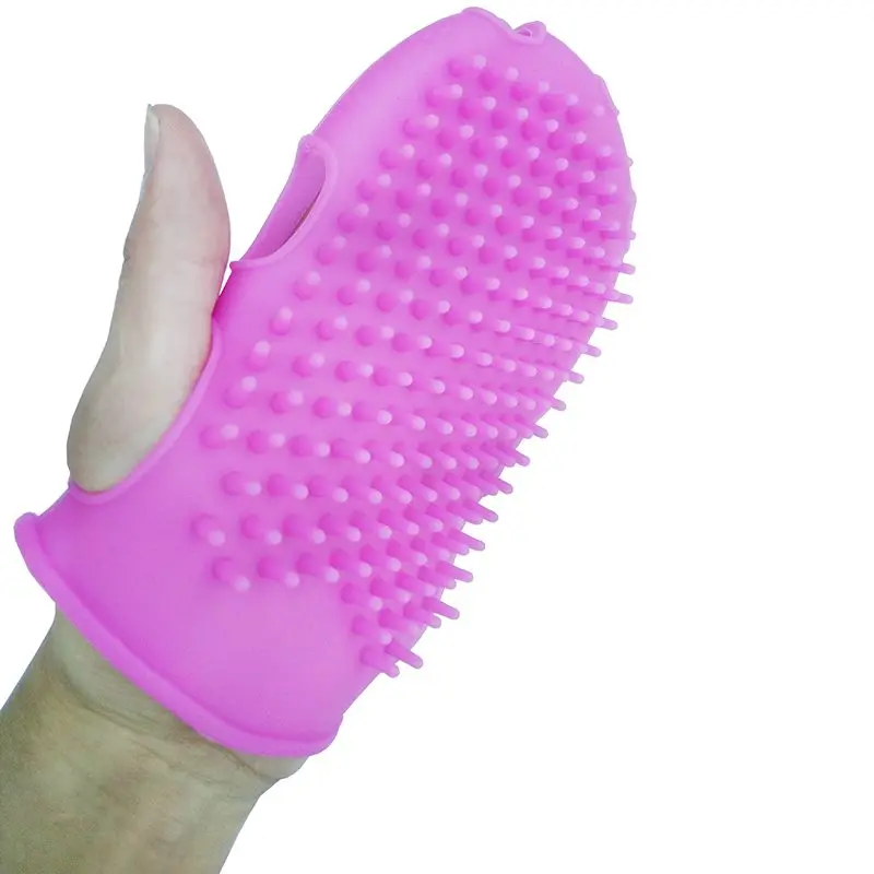 Cepillo de baño de masaje de piel de silicona para exfoliación corporal, guantes de ducha, toalla masajeadora, herramienta de baño para limpiar el