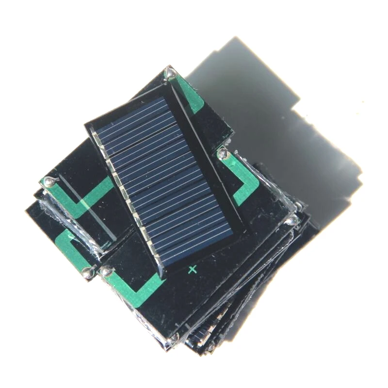 Custom Small Size 0.125W 5V Solar Cells 45*25mm Mini Solar Panel Epoxy Polycrystalline Sunpower Module for Toys Led Lights 20Pcs