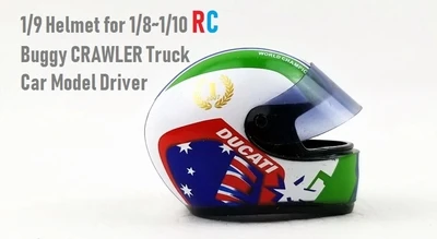1 8 scale motorcycle helmet 1/9 Helmet 1/8-1/10 RC Rock Crawler Axial Tamiya Buggy Truck Model Driver