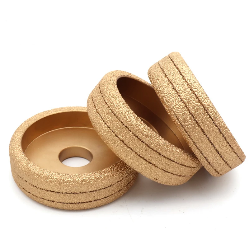 1pcs Grit 35 Vacuum Brazed Diamond Grinding Wheel Semi-circular Straight Edge Round for Stone Jade Abrasive Tools