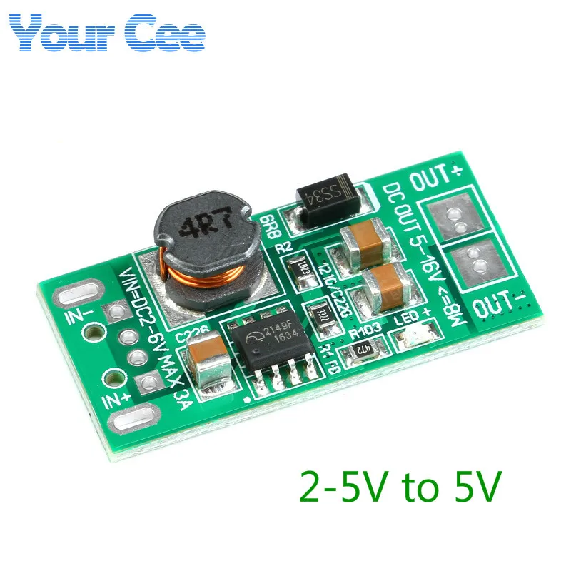 5pcs DC-DC USB Input Voltage Regulator Converter Adjustable 3.2V 3.7V 4.2V to 5V 9V 12V  Boosting Step Up Power Supply Module