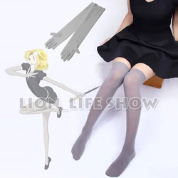 Biamoxer Animal Land Of The Lustrous Yellow Diamond Grey Stockings Houseki No Kuni Gray Gloves Socks Cosplay Accessories