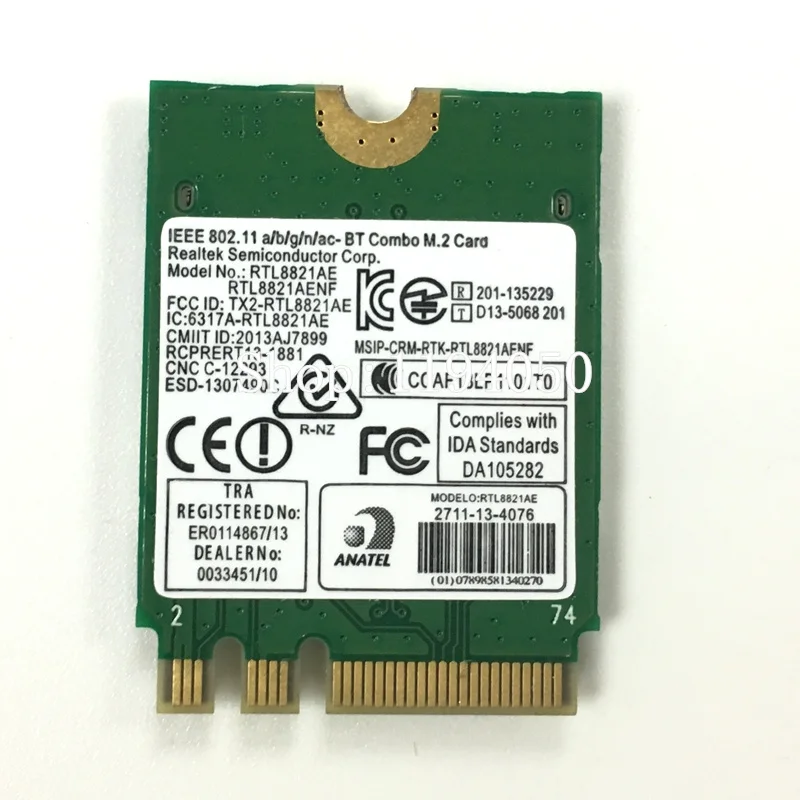 AzureWave Realtek 802.11ac RTL8821AE WiFi Không Dây Bluetooth 4.0 Thẻ RTL8821AENF RTK-RTL8821AENF card mạng WLAN RTL8821 8821