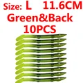 verde y negro L 10 piezas