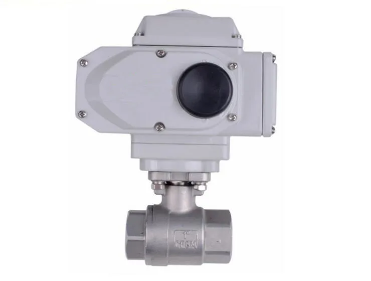 1 1/2 inch 2pcs pneumatic kind air water stainless steel material electric ball valve