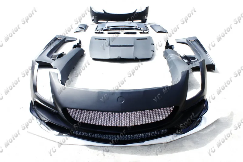 FRP & Carbon Fiber Black Series Style Body Kit Fit For 2009-2015 MB SLS AMG C197 Coupe R197 Roadster Bumper Hood Fender Wing